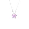 S925 Sterling Silver Butterfly Pendant Necklace - Elegant Full Diamond Clavicle Chain