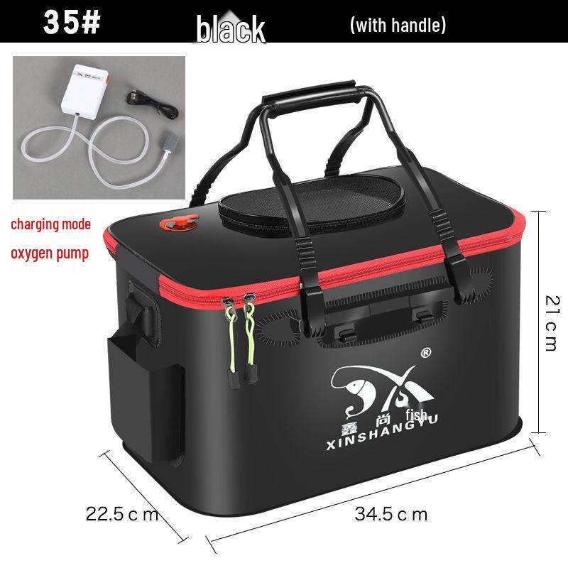 Zusammenklappbare Lebendköderbox zum Angeln - Verdickter Fischbehälter und Zubehör.