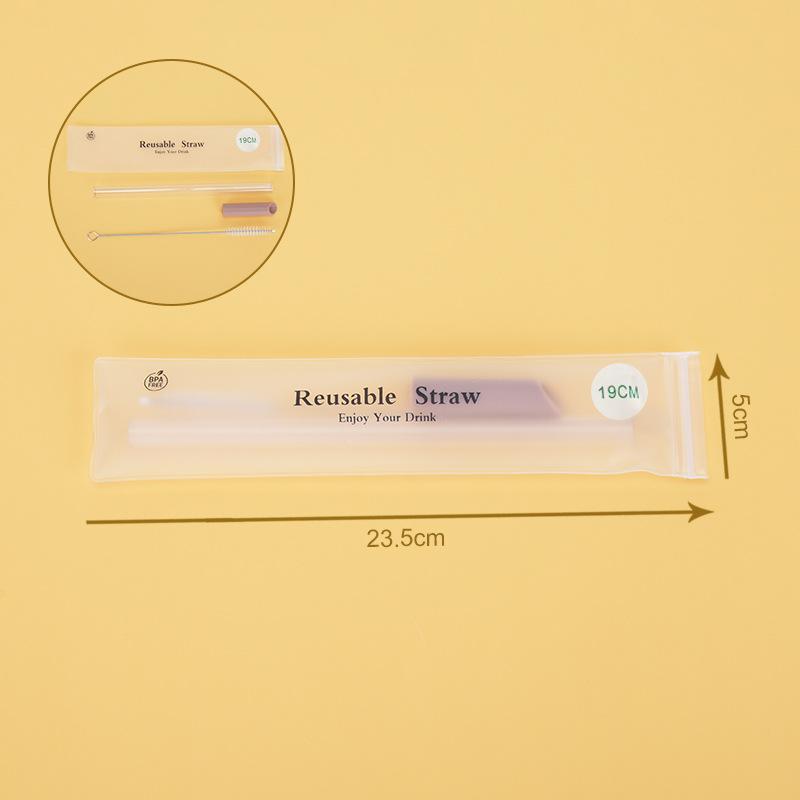 Tritan Telescopic Straw Set Milk Tea Beverage Reuse Water Cup 1.2Cm Straw Multi-Color Optional