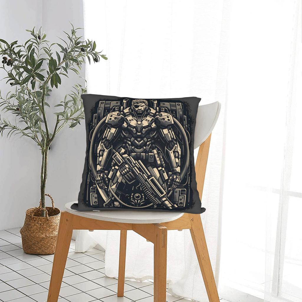 Fanart Mgs Gaming Pillow Case Soft Pillow Cover For Sofa Home Decoration Novelty Pillowcases