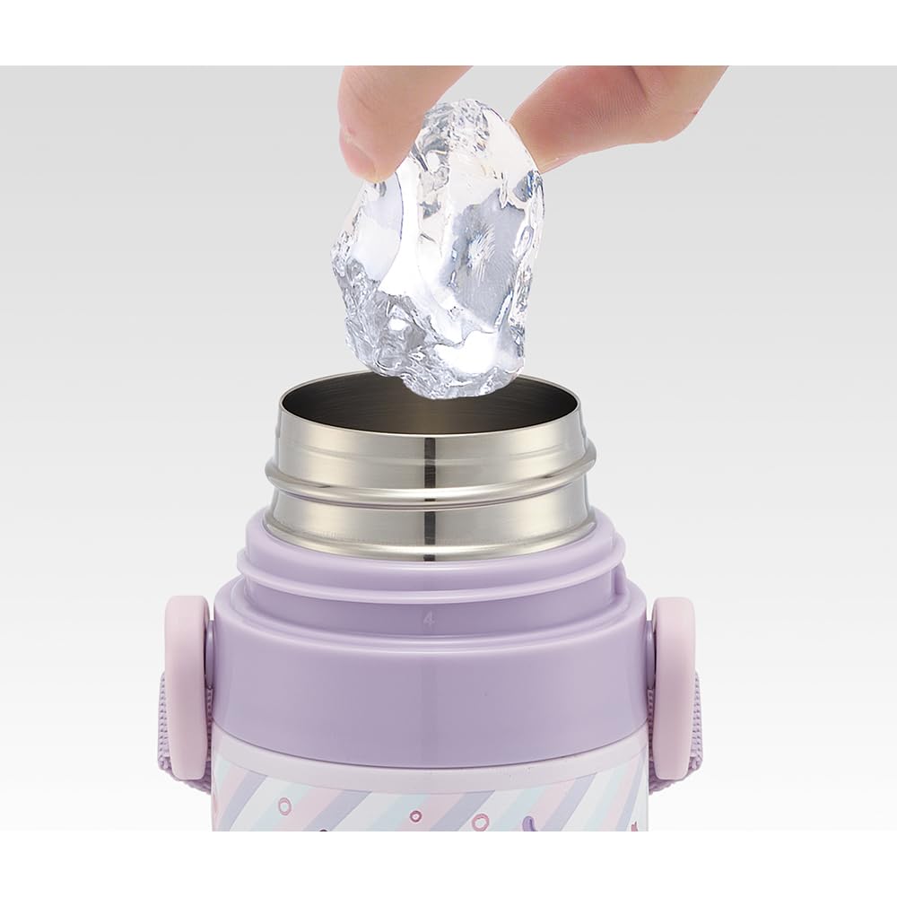 Skater Children's Water Bottle 2WAY Insulated Stainless Steel 470ml Cup Drinking 430ml Kuromi Snacks Weets Girl Lightweight Sports