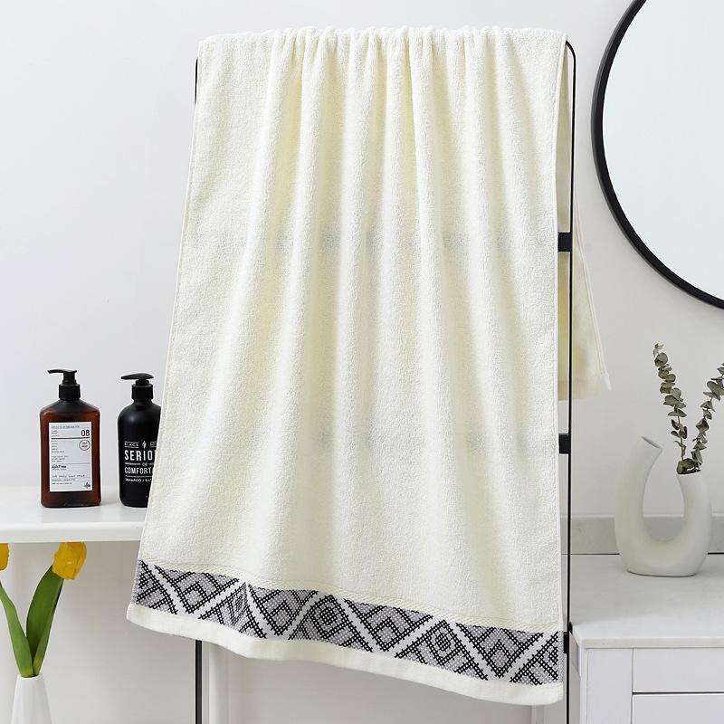 Soft and Comfortable Coral Velvet Striped Bath Towel Set, Durable and Quick-Drying, Suitable for Bathroom and Swimming Pool