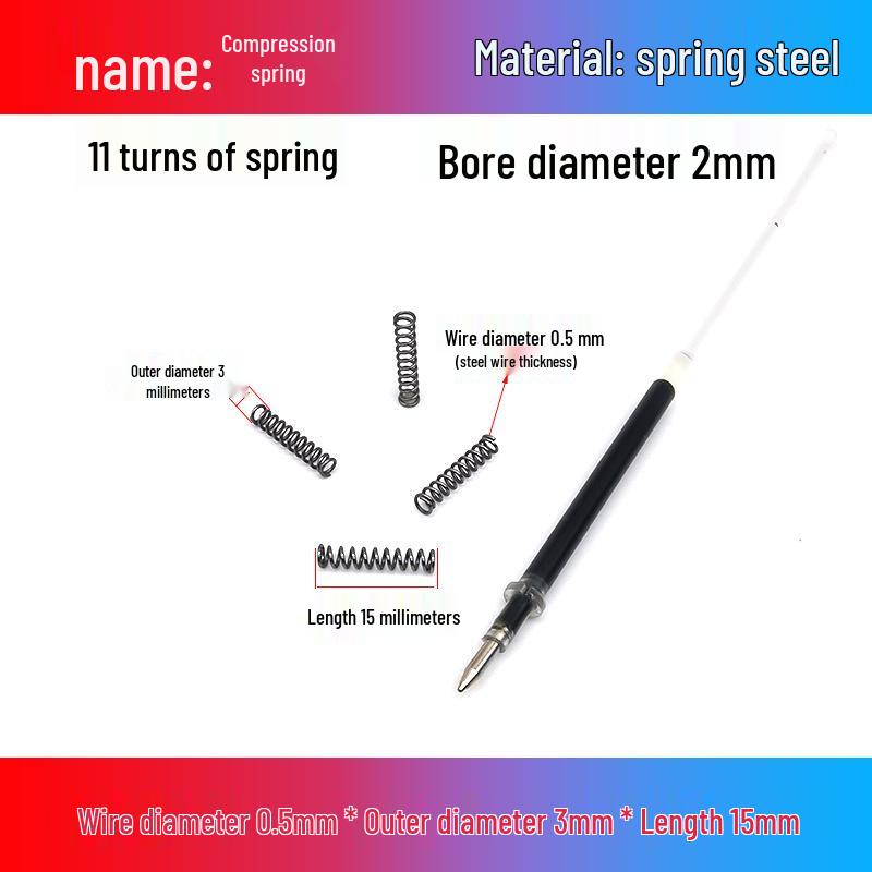 0.5mm Diameter Spring Steel Compression Spring for Precision Experiments and Miniature Helmet