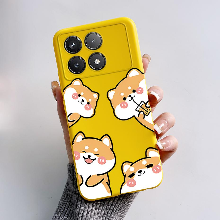 For Xiaomi POCO F6 Pro Case Cute Bear Cartoon Frog Silicone Soft Rubber Camera Protector Case POCO F6 Pro Case POCO F6 Pro Cover