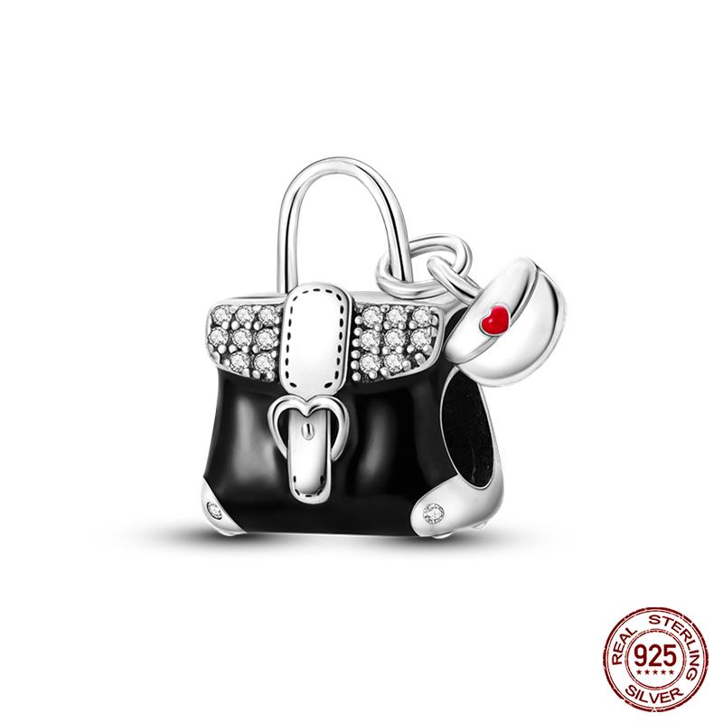 100% Copper High Heels Lipstick Lifestyle Collection Charm Beads For Brand Original Bracelet Diy Jewelry