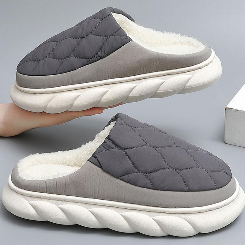 Order A Size Up Men Shoes Fur Women Slippers Winter House Shoes For Women Indoor Plush Warm Women Shoes Casual Home Shoes For Men