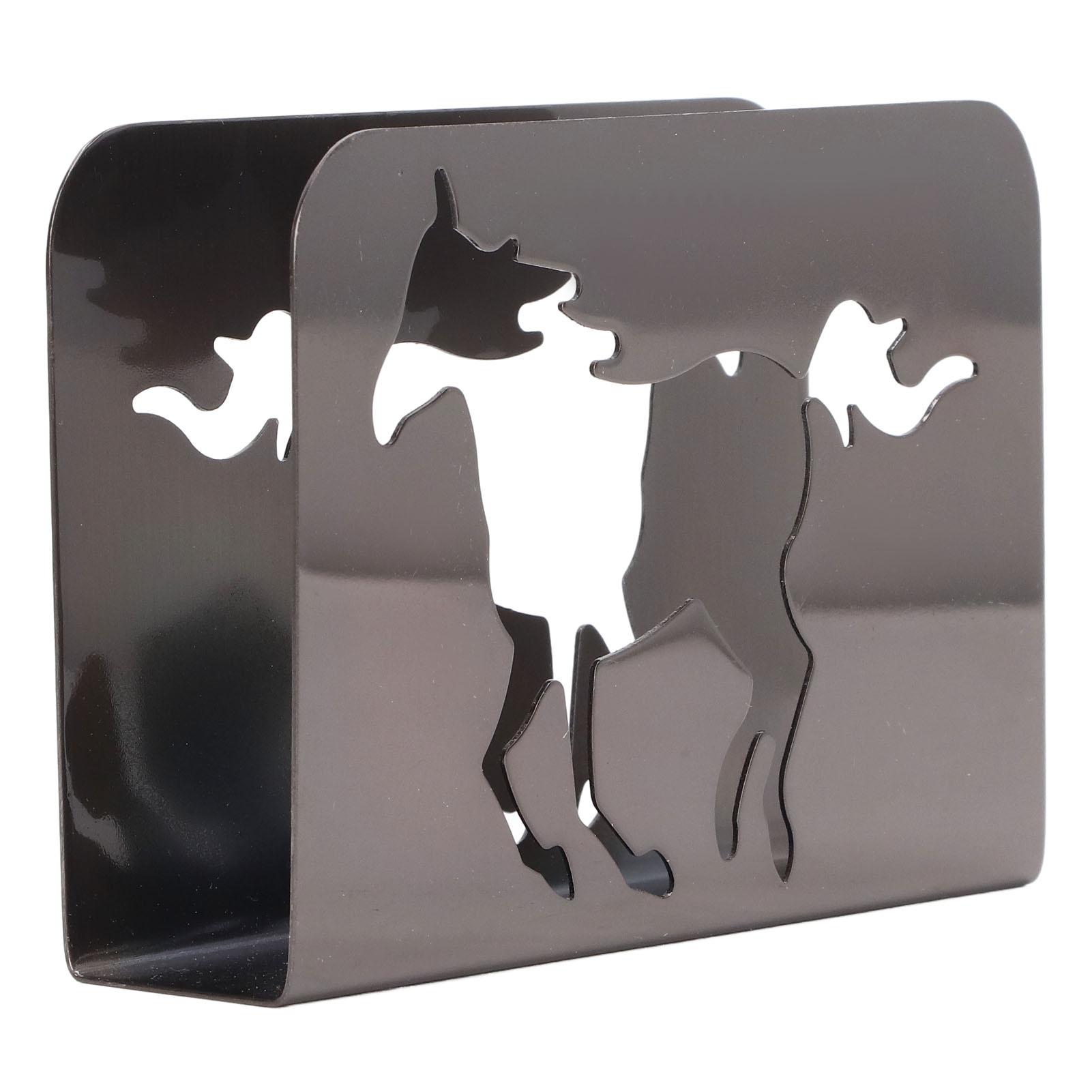 

Держатель для салфеток Horse Iron Art Вертикальный держатель для салфеток Элегантный изогнутый многофункциональный металлический держатель для салфеток