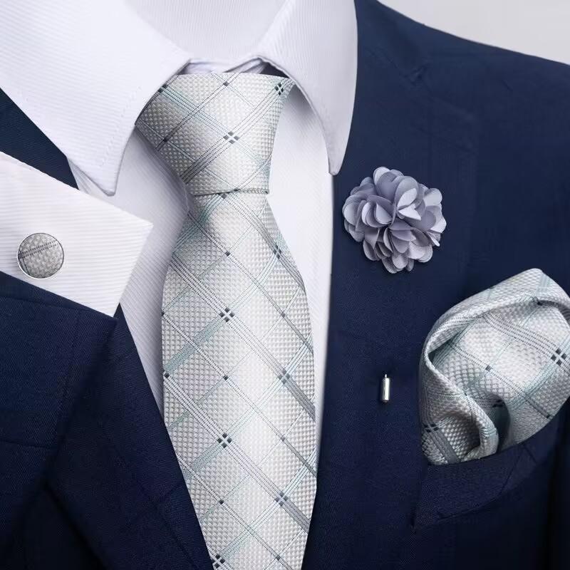Shenzhen Tie Small Order Professional Production Tie Wedding Men'S Supply Of Sample Silk Set Gifts