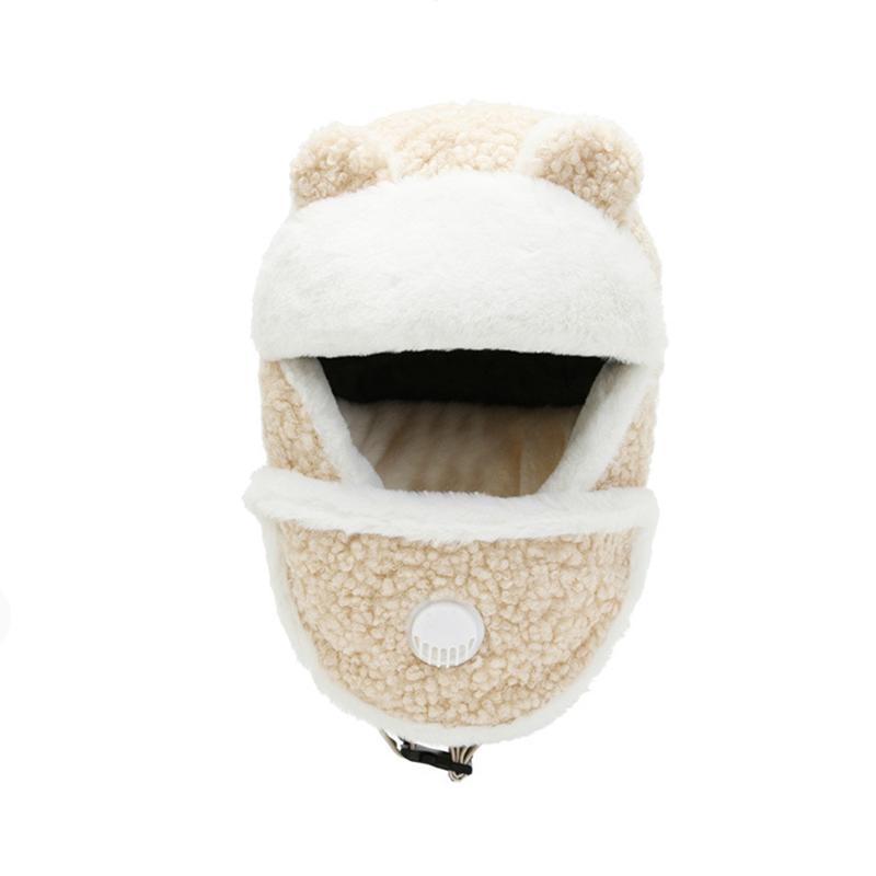 Women Trapper Hat Winter Bomber Hat Warm Fleece Scarf Ski Snowboard Cap
