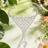 Rhinestone Tassel Ethnic Dance Accessory Multi Layer Hollow Geometric Pendant  Wedding