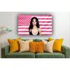 1pc Megan Fox USA Flag Collage Tapestry Polyester 2D Print Wall Art for Bedroom Living Room Aesthetic Decor Celebrity Fan Gift