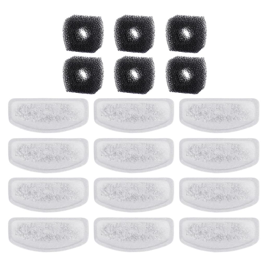 18pack Cats Water Fountains Filters Nonwoven Filters Resins Water Sponges for Pet Drinking Feeders Accessory