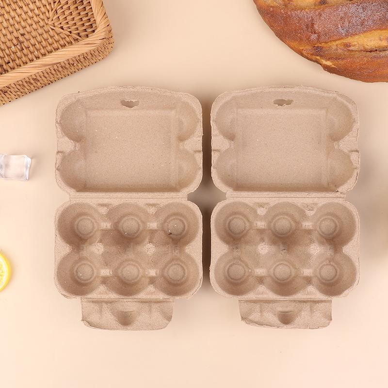 10 Stück Native Eierverpackungsbox Eierablage Zellstoff Eierablage Eierbehälter Erde Eierverpackungsbox Für Familienbauernhof Markt Camping