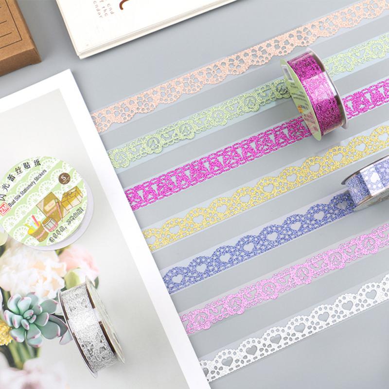 Set 8 Rotoli Nastro Adesivo Colorato Washi Per Scrapbooking Fai Da Te - Motivi Base, Multicolore, Larghezze 1cm E 1,5cm