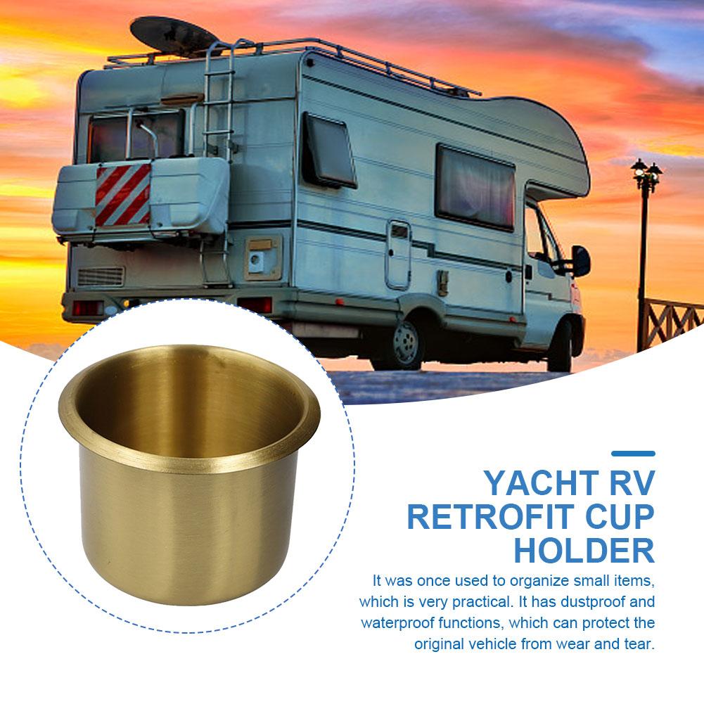 Einbau-Getränkehalter für den automatischen Einsatz, Messing, automatischer Wasserbecherhalter für Yacht, Boot, LKW