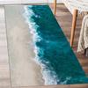 Ocean Wave Runner Rug Coastal Beach-Themed Entryway Living Room and Kitchen Retro Home Decoration