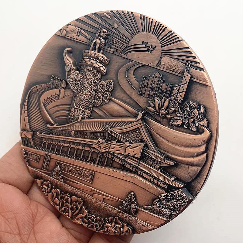 Zum 20. Jahrestag der Rückgabe Macaus, große Bronzemedaille, Gedenkmünze, Macau Tourismusgeschenk, Friedensdelphin