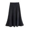Autumn Cotton Mid-Waist Plaid Print Skirt - European & American High Street Style
