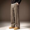 High-end American Corduroy Trendy Sweatpants Men's Winter Velvet Loose Straight Retro Heavy Wide-leg Casual Pants
