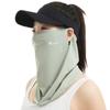 Letter Sunscreen Face Veil Breathable Neckline Face Cover Thin Summer Ice Silk Face Mask  Driving