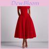 Elegant Off Shoulder A Line Dress With High Waist For Casual And Daily Wear