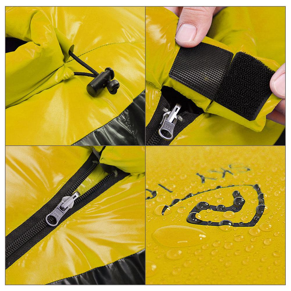 Goose Down Thermal Camping Sleeping Bag Ultralight Hiking Sleeping Bag Waterproof for Backpacking Hiking Emergency Survival Kit