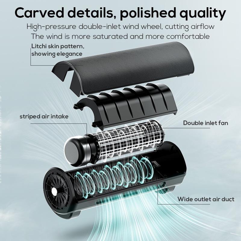 Novo ventilador de assento de carro, ventilador elétrico portátil de assento de carro para passageiro do banco dianteiro traseiro, alimentado por USB com 3 velocidades, ventilador de ar de resfriamento forte, alça ajustável