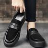 Herren Slipper Mode Wildleder Freizeitschuhe Komfort Slip-On Laufschuhe für Herren Business Büroschuhe Rutschfest Weich Fahrschuh