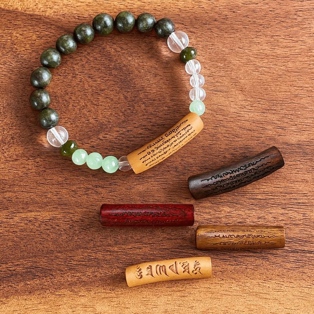 3Pcs 35*8mm Loose Beads Wood Spacer Bead Bag Charm Curved Tube Beads  Craft Projects