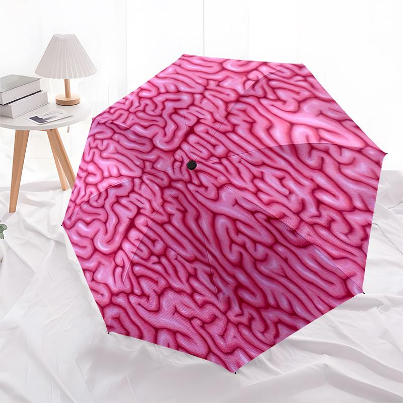 

1pc Cerebral Cortex Texture Umbrella with Plastic Handle,Compact & Stylish,Cartoon Pattern,Outdoor UmbrellaPT402