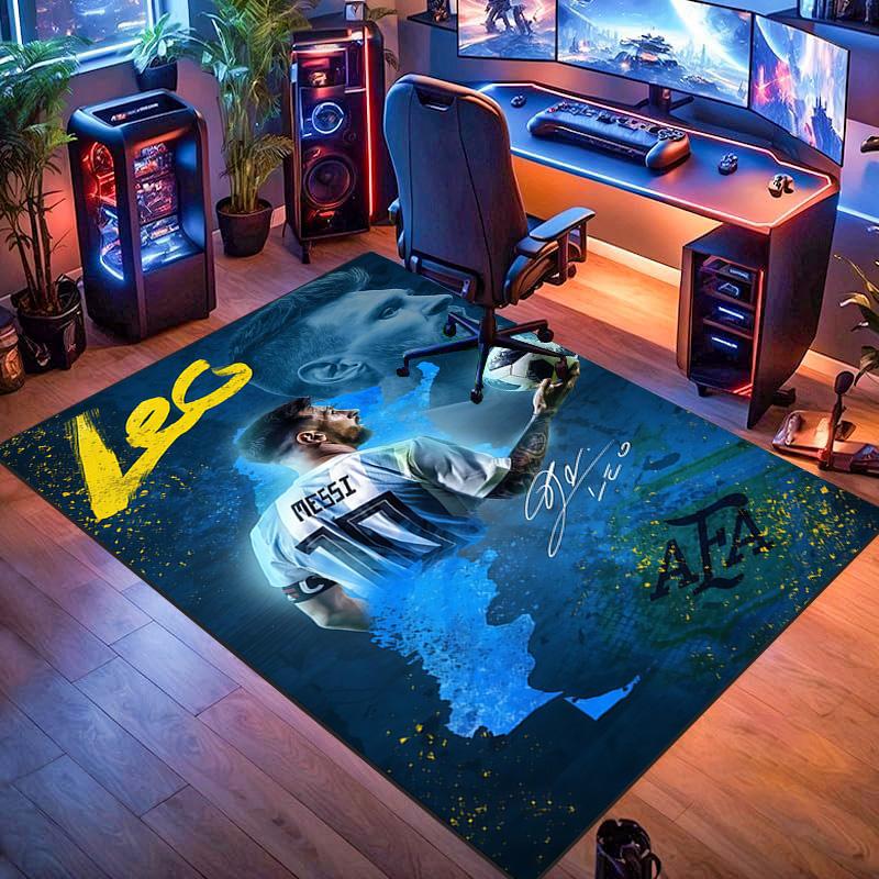 Lionel Messi: Legend Field carpet floor mats Living room and bedroom mats Office chair cushion Christmas gifts Doormat
