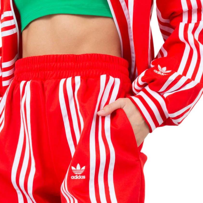 adidas Originals Cuffed Simple Fashion Casual Knit Sports Pants Women Bottoms Red EH6042