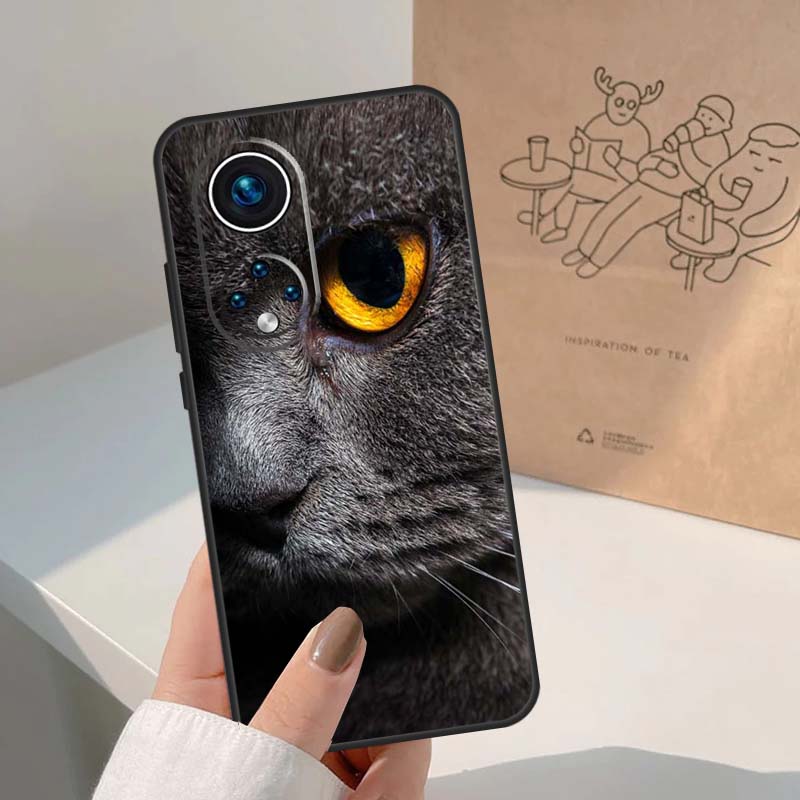 Beautiful Grey British Shorthair Cat For Honor Magic 8 Pro 5 6 7 Lite Case For Honor Win RT 200 400 50 70 90 X8b X9a X9b X9c X9d
