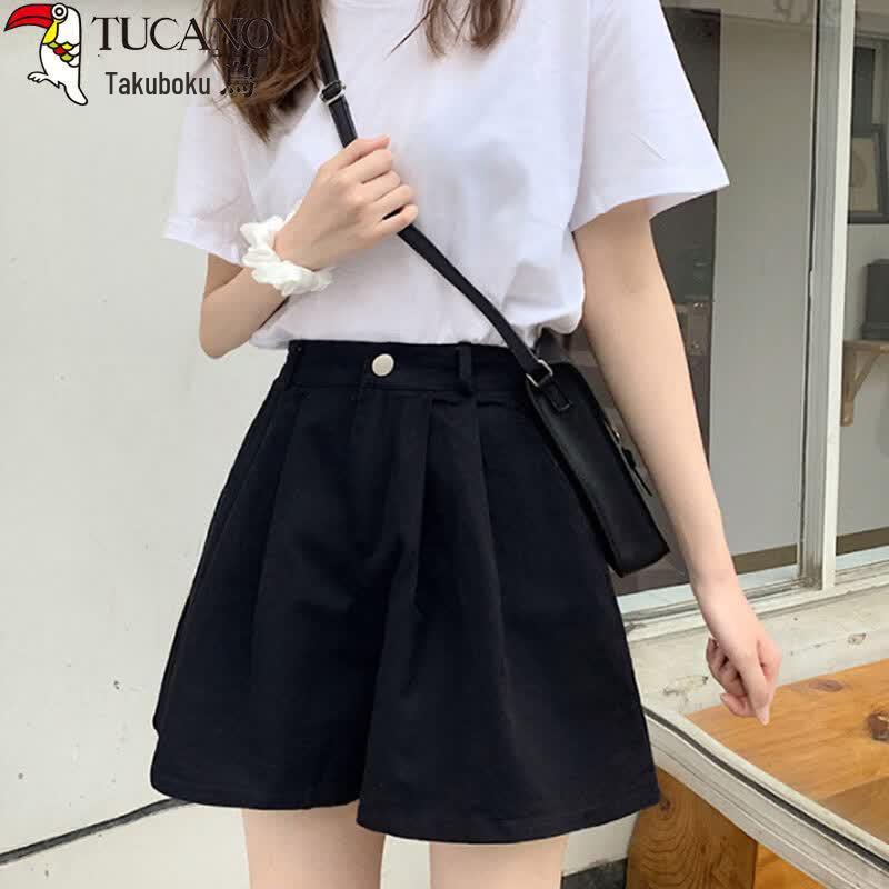 Woodpecker Women s Summer High-Waist A-Line Cotton Bermuda Shorts XL чёрный