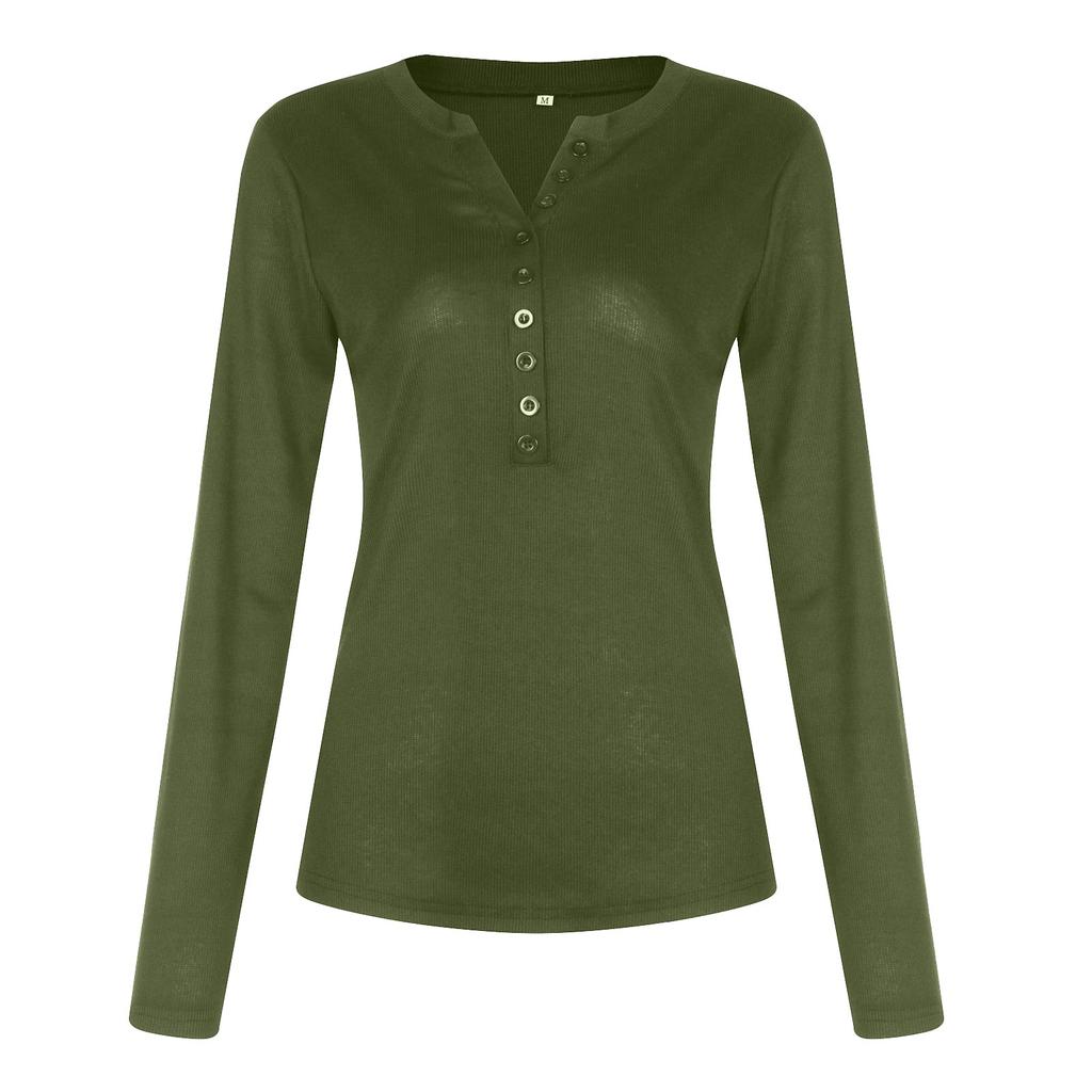 Damen-Tuniken mit Brustausschnitt, langärmelige Hemden, Bluse mit U-Ausschnitt, lässige Oberteile