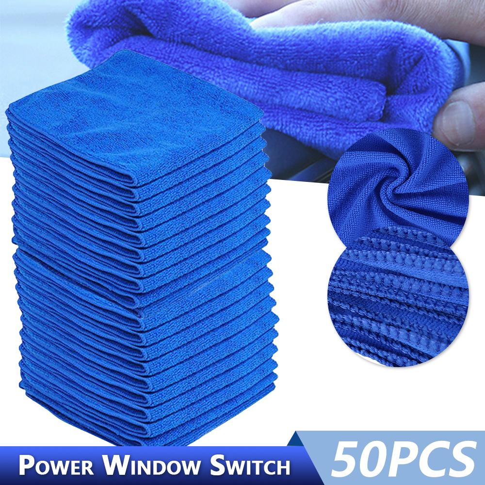 Microfiber Cleaning Cloths Lint Free Cleaning Towel Streak-Free Square Cloths Reusable Super Absorbent for Car Window Glass Wash