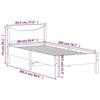 VidaXL Bed Frames, Single Bed with Slat Base, Adult Bed, Bedroom Furniture, Modern, Wax Brown 90x200 844740