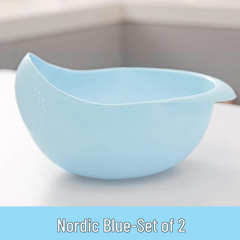 Non-Leak Rice Washing Sieve and Fruit Basket - Fine Mesh Basin for Kitchen Use