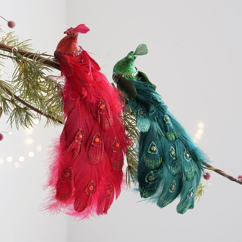 Decorazione Pavone di Schiuma per Natale Piume Realistiche Ornamenti per Albero di Natale Decorazioni per Natale