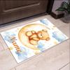 Custom Name Bear Printed Carpet,Rug for Office Chair Living Room Bedroom Kitchen Room Decor Gifts.