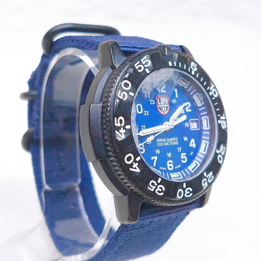 Used Working Item LUMINOX NAVY SEAL Navy Seals 3000/3900 V3 Blue Blue Dial Luminox
