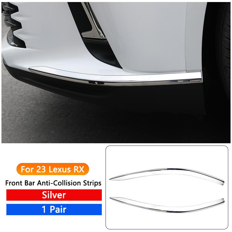 QHCP Auto-Frontstoßstangenleiste aus Edelstahl, vordere und hintere Stange, dekorative Aufkleberverkleidung, passend für Lexus RX350H 450H 500H 2023