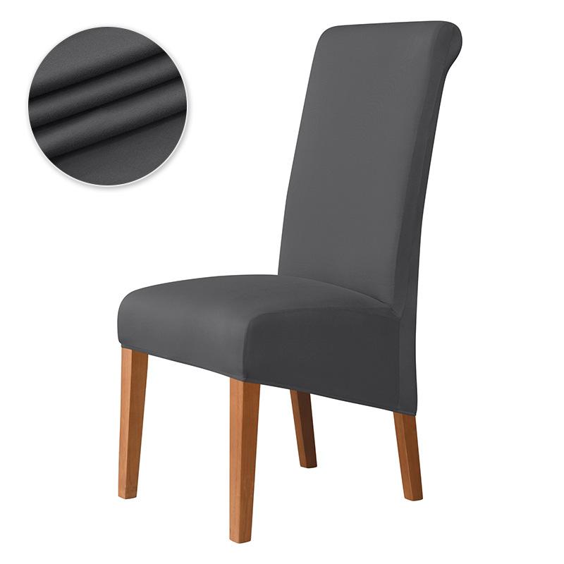 Solid Color Larger Chair Cover High-end Elastic Household Dining Chair Cover Chair Dustproof Cover