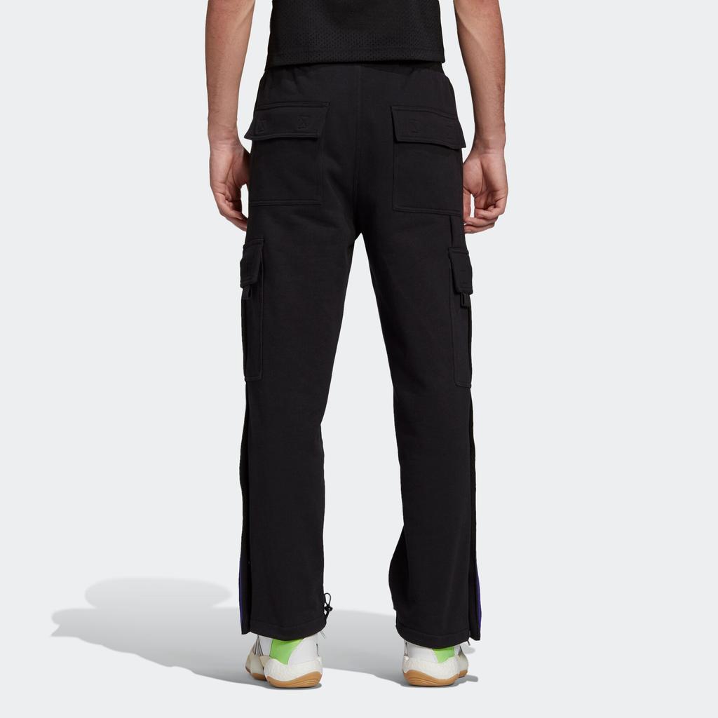 adidas Pantaloni Cargo Cargo Larghi Dritti Uomo Originals X Sankuanz Collaborativi Pantaloni Neri FS8923