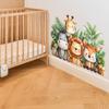 Wall Stickers Cartoon Animals Green Plants for Kids Room Bedroom Living Room Home Decor