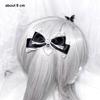 1/2Pc Heart Pendant Lace Bow Hair Clips Y2k Style Ponytail Hairpins Kawaii Gothic Hair Clips  Anime