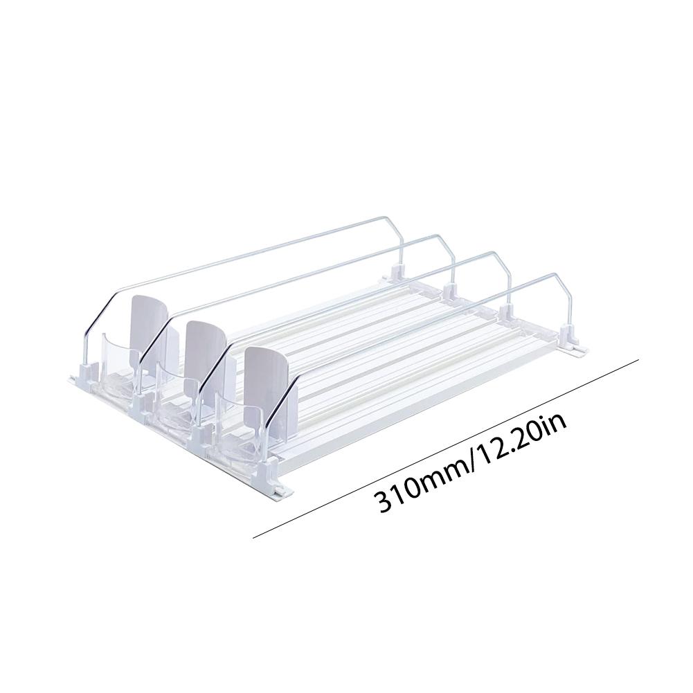 Refrigerator Drink Organizer Dispenser Auto Beer Pusher Holder Adjustable Width Soda Can Bottle Pusher for Kitchen Fridge Gadget