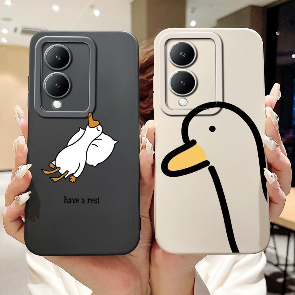 For Vivo Y17s Case VivoY17s Y 17S 4G 2024 Cute Panda Rabbit Cartoon Soft Silicone Shockproof Phone Cases