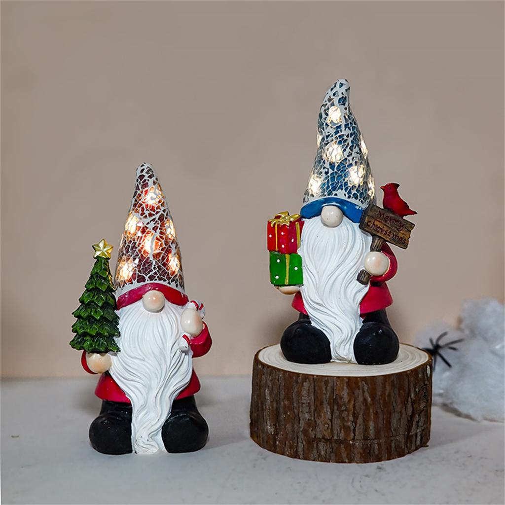 Solar Powered Christmas Gnome Ornaments For Gardens, Yards,, And Outdoor Christmas Decorations