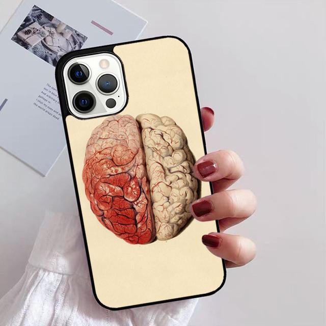 Anatomy Brain Phone Case For iPhone 17 Air 16 15 14 13 12 Pro Max Plus Max Cover Shell coque